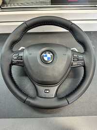 Kierownica BMW M Pakiet F06, F10, F11, nowo obszyta, łopatki,z Airbag