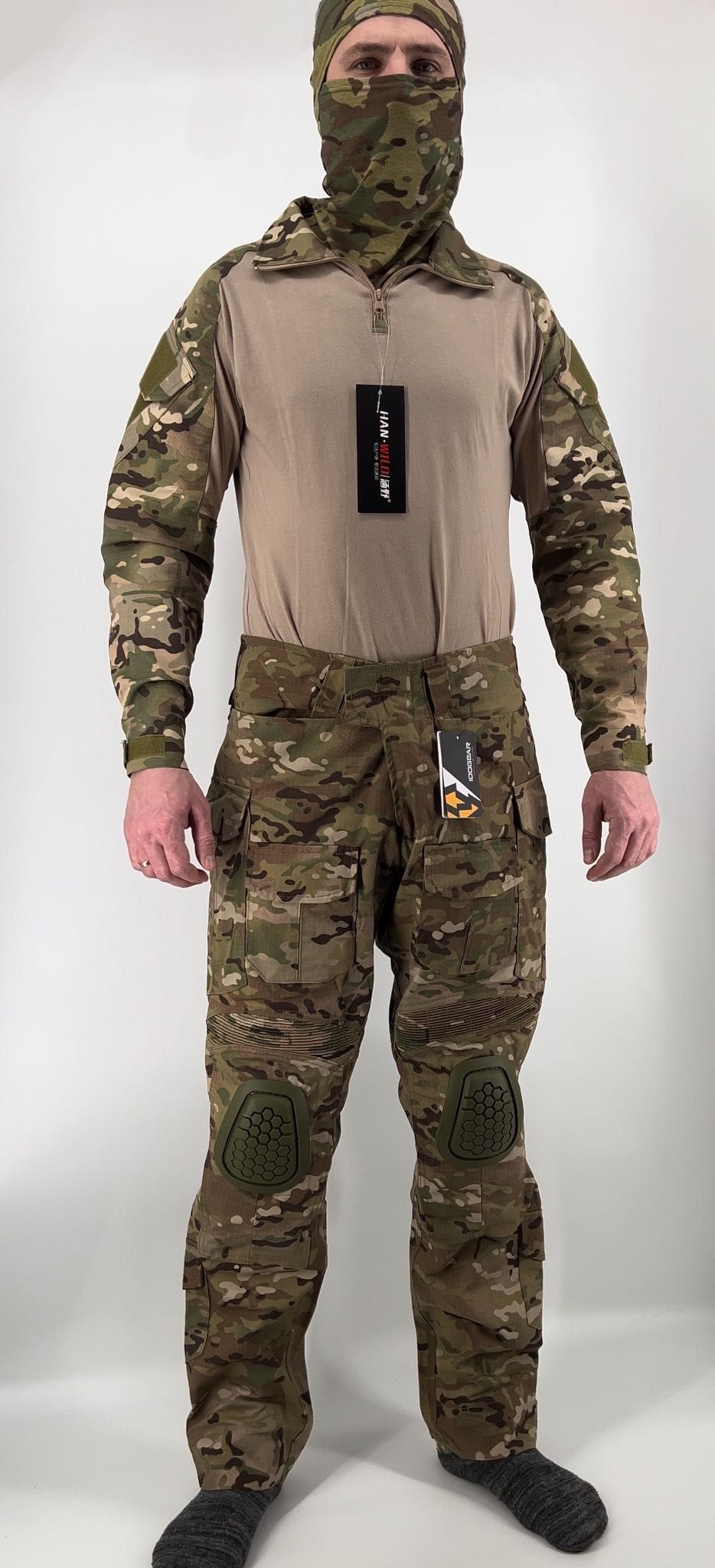 Військова форма штани Idogear з наколінниками убакс мультикам военная