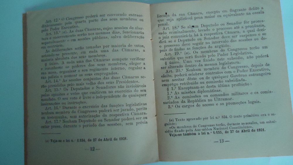 Constituição Política  da República Portuguesa 1921