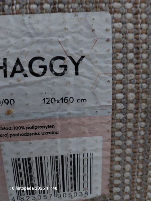 Dywanik szary 120x160