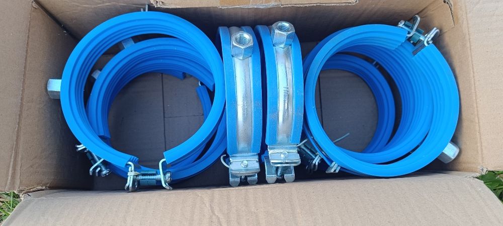 20 sztuk - obejma opaska zaciskowa akustyczna do rur Clamp 110 dBlue 2