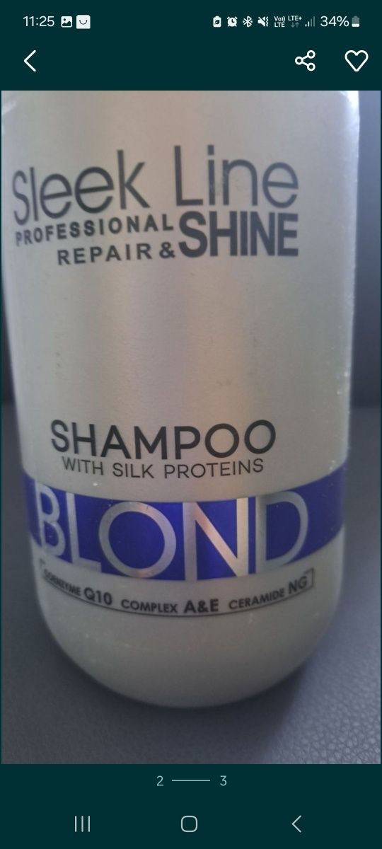 Maska do włosów blond silk prote 1000ml+ szampon