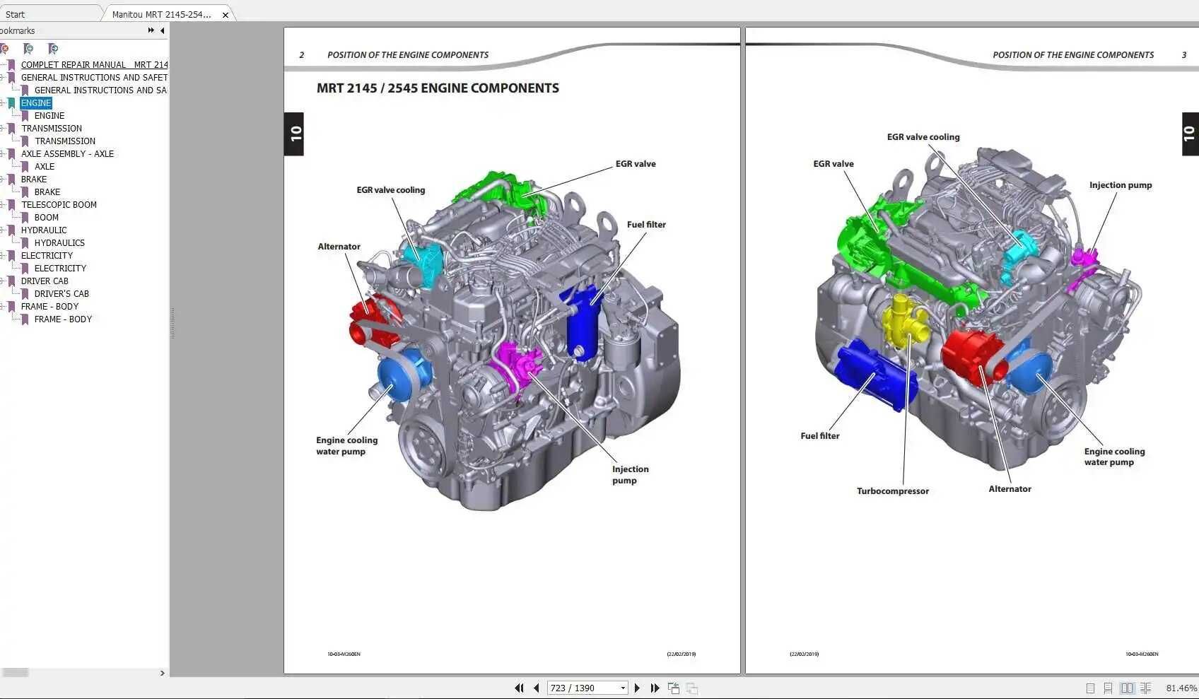 INSTRUKCJE NAPRAW Manitou MRT MC Mht Mlt Mt Ładowarki Wózki PDF Paczka