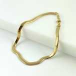 Cudowna ZŁOTA bransoletka taśma żmijka 3,4mm PR. 585 (14K) dł. 19,5 cm