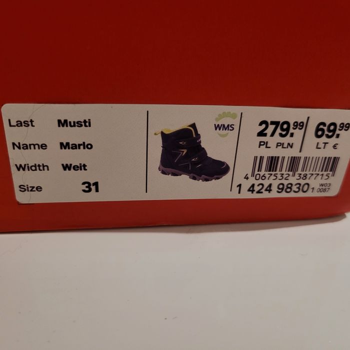 Nowe buty dziecięce Geox, zimowe, ocieplane r.31