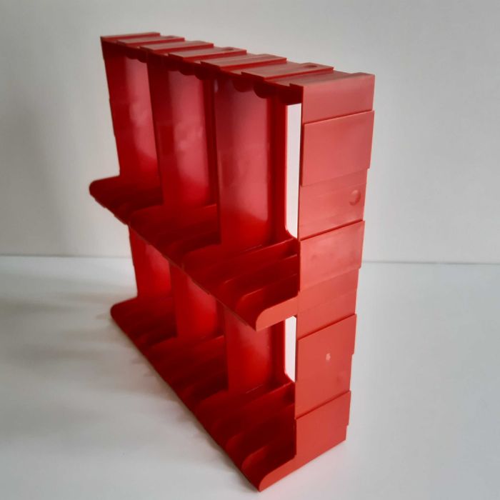 Retro Expositor Organizador Arquivador Modular p/ 24 Cassetes Audio