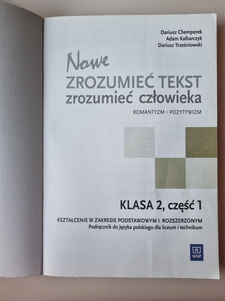 Podręczniki do J. polskiego Nowe Zrozumieć tekst zrozumieć człowieka