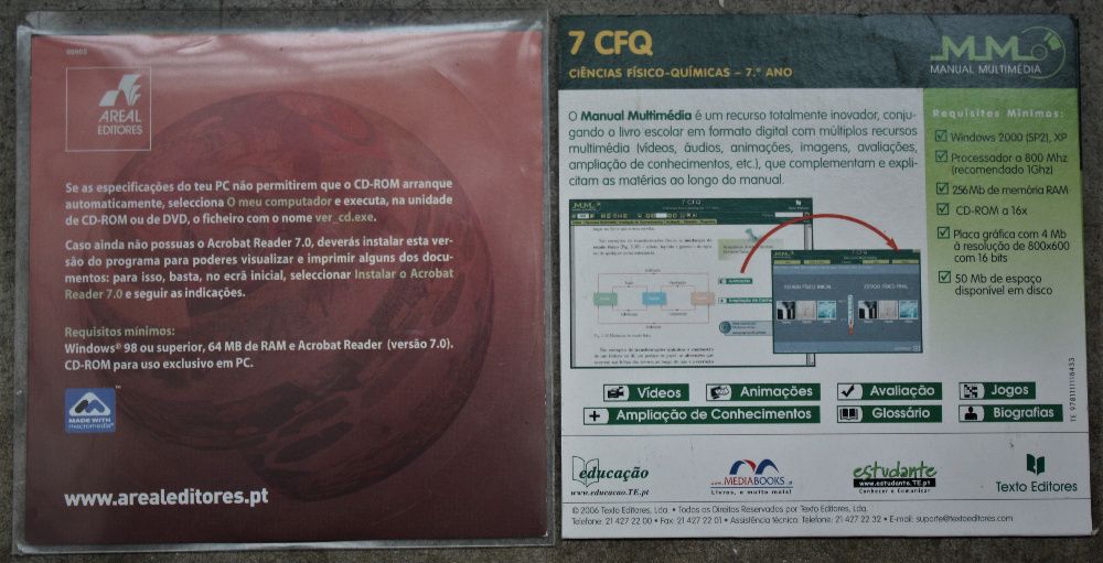 4 CDs didácticos com jogos, como novos