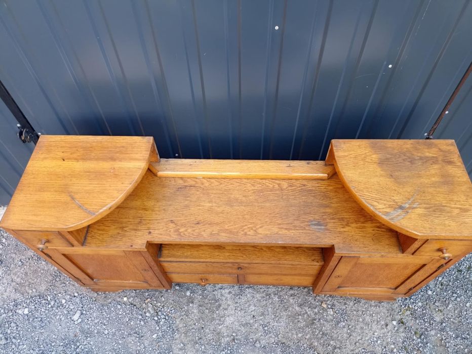 Drewniana toaletka PRL Art deco