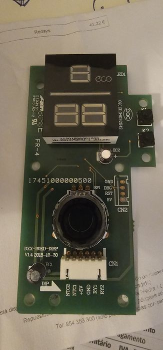 Placa Display TermoacumuladorEWH 80 D Slim Teka