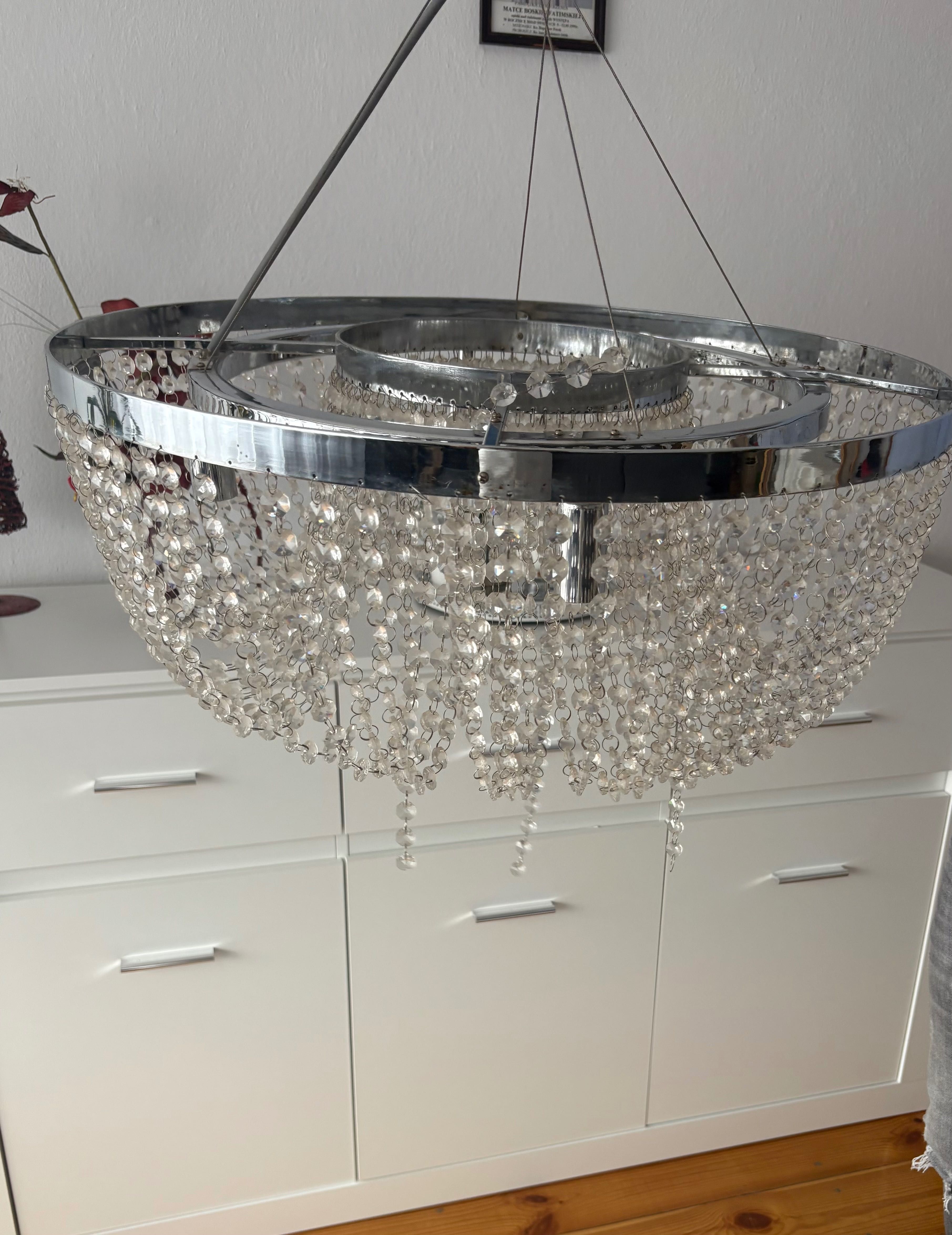 Lampa wisząca kryształowa