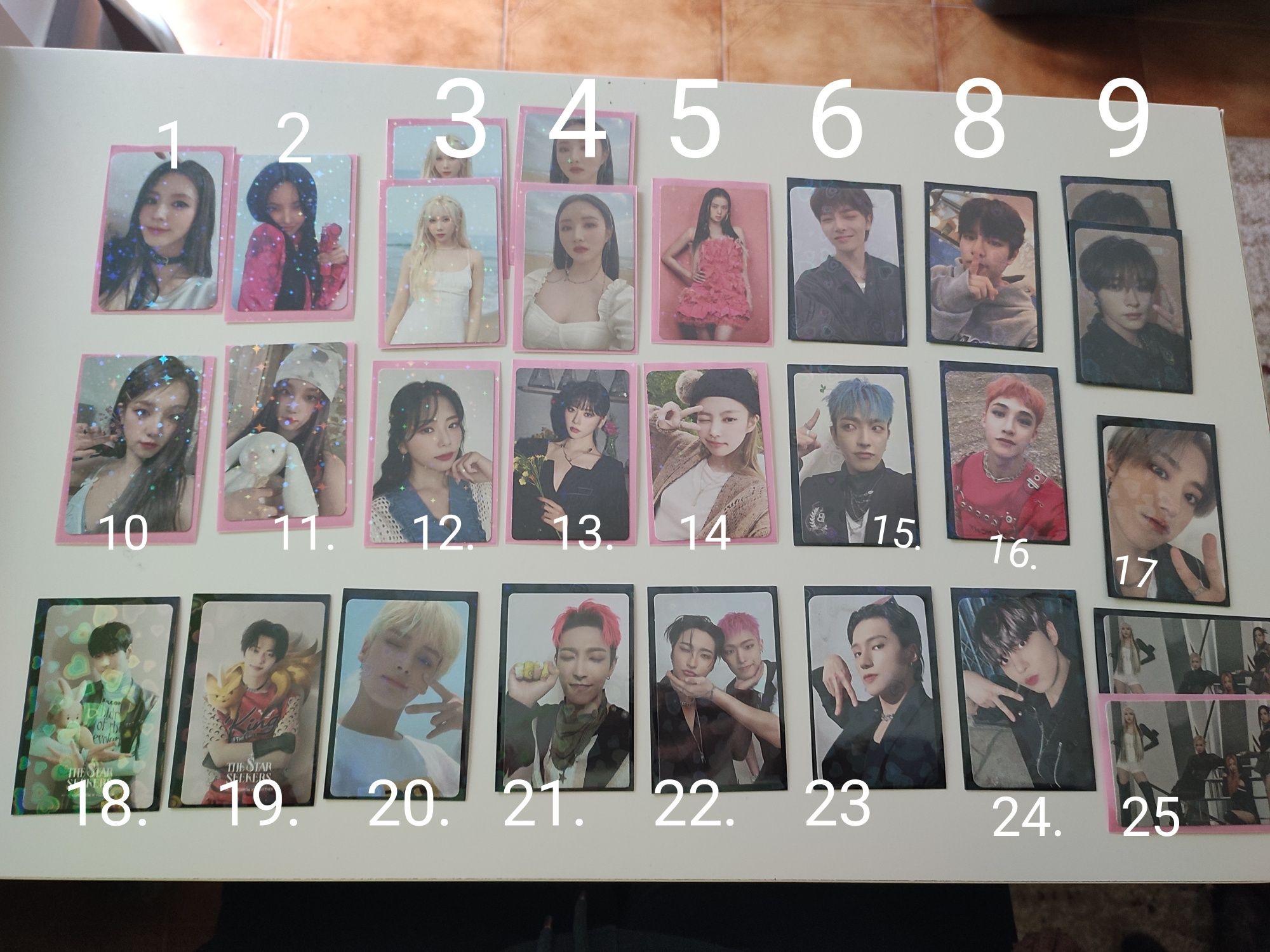 Photocards kpop vários grupos