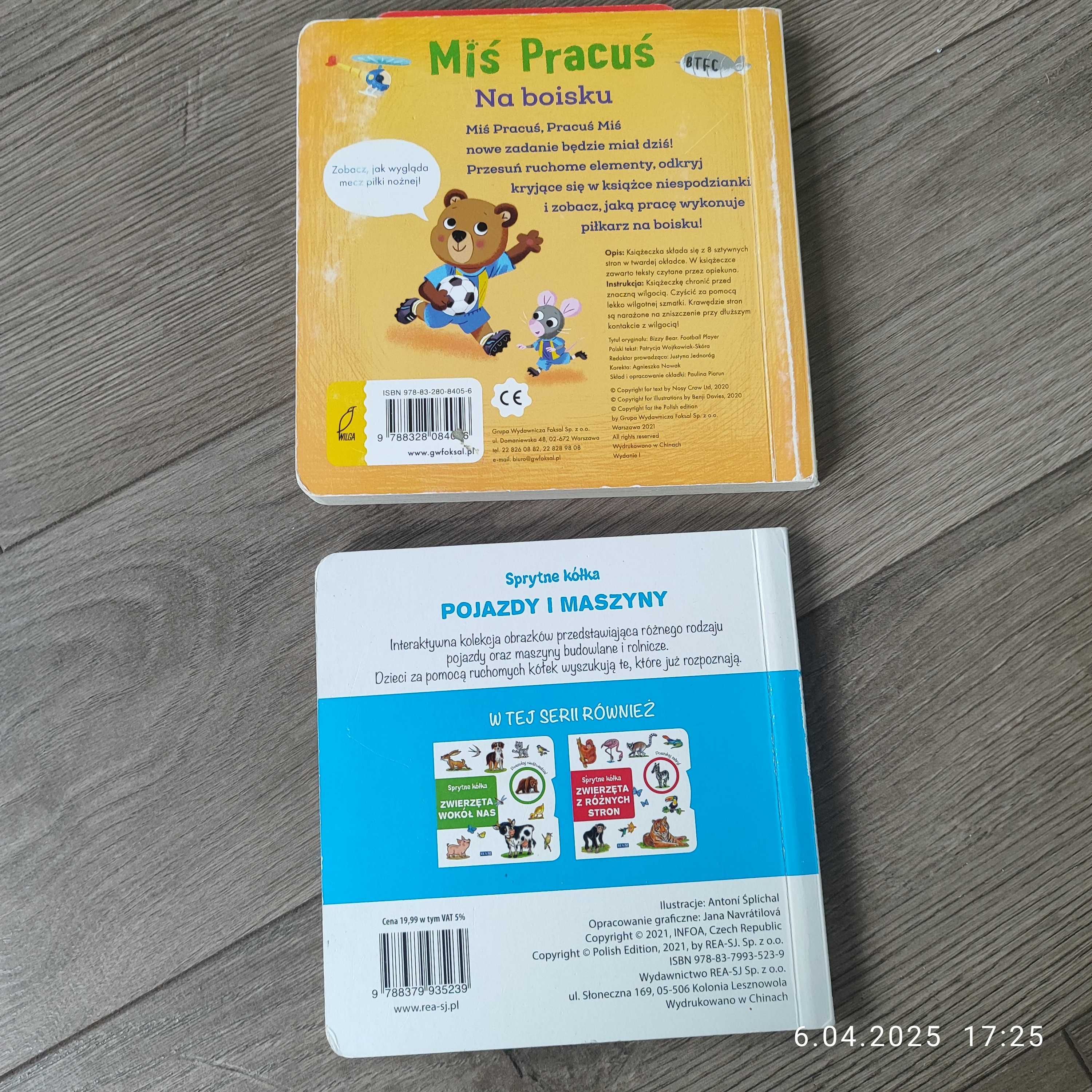 Miś pracuś na boisku oraz Pojazdy i maszyny sprytne kółka