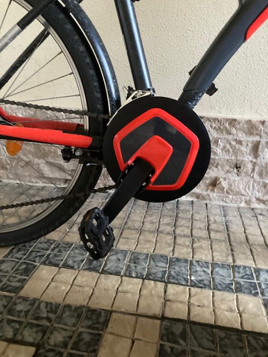 BICICLETA VERMELHA PASSEIO BTWIN 26'' para mulher (mais de 1,50m)