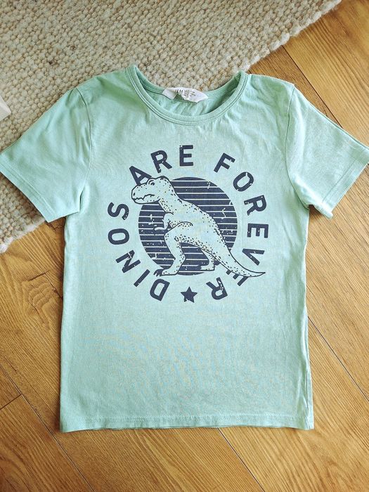 122cm 128cm H&M T-shirt chłopięcy dinozaur, koszulka