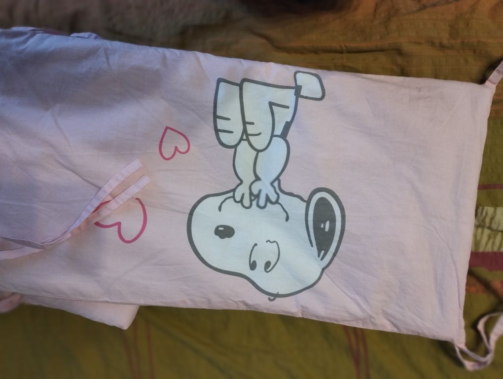Komplet pościeli Snoopy 135x100 + ochraniacz