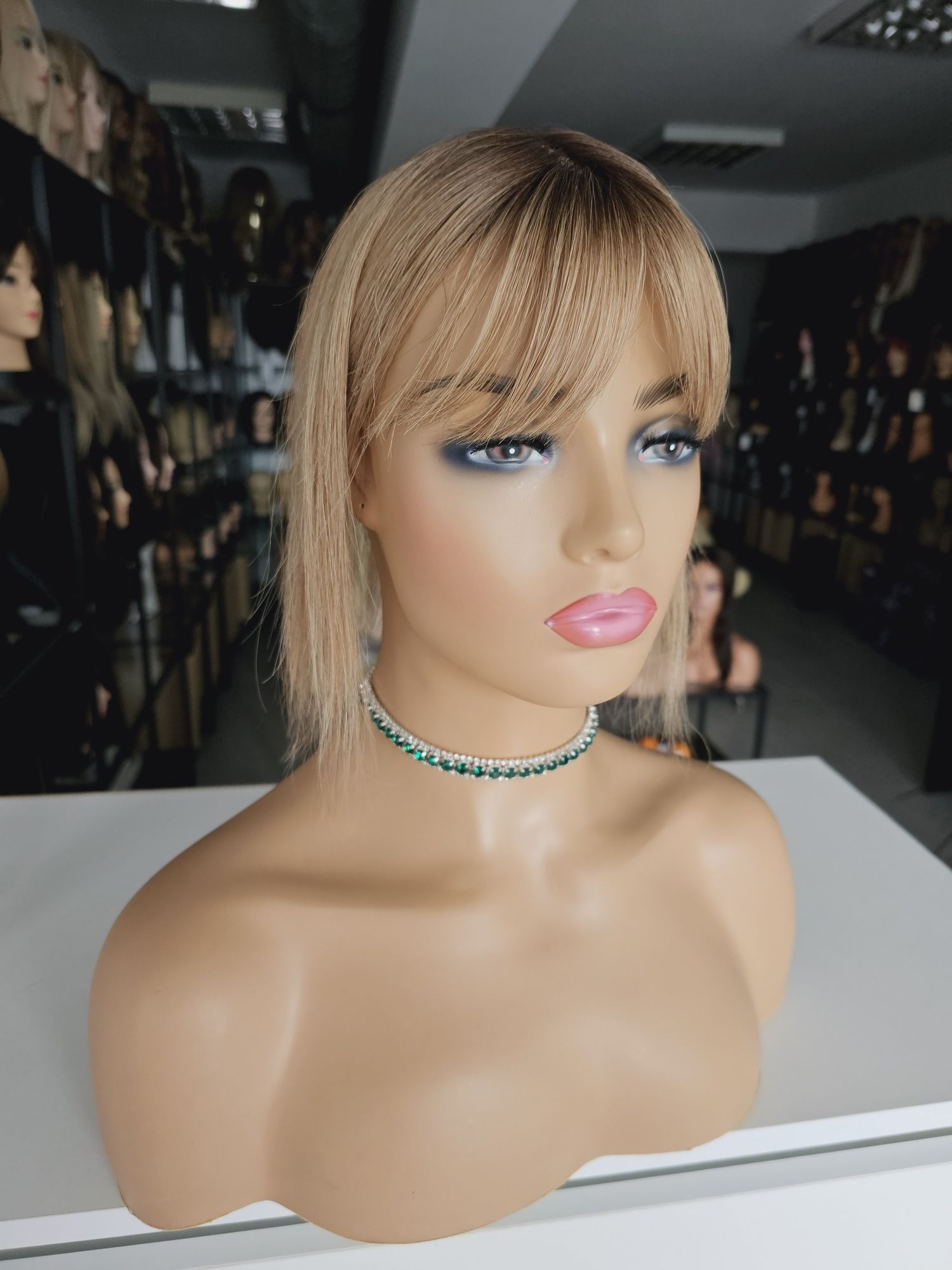 Topper uzupełnienie z włosów naturalnych mini Asia piaskowy blond 30cm