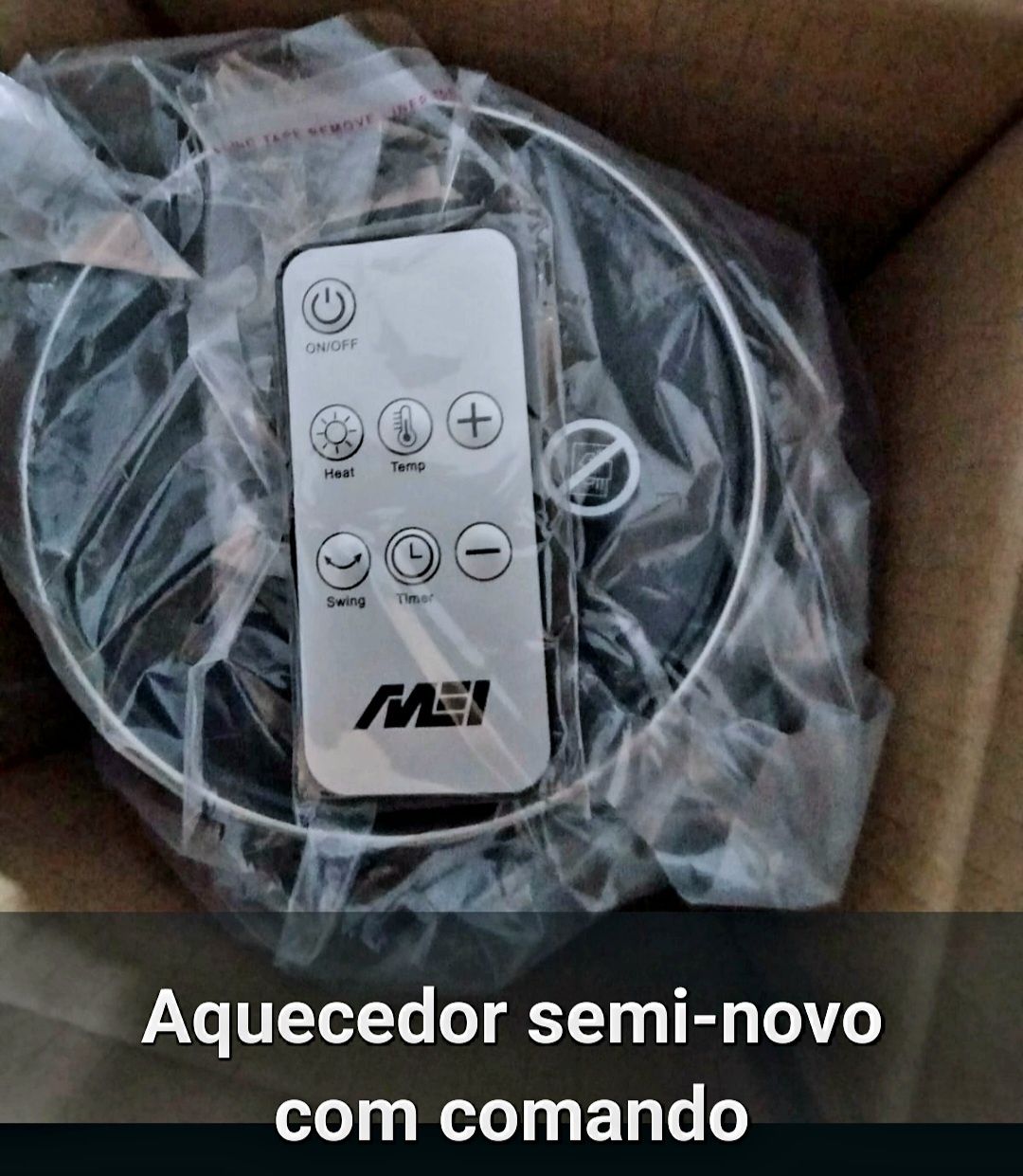 Aquecedor semi-novo com comando