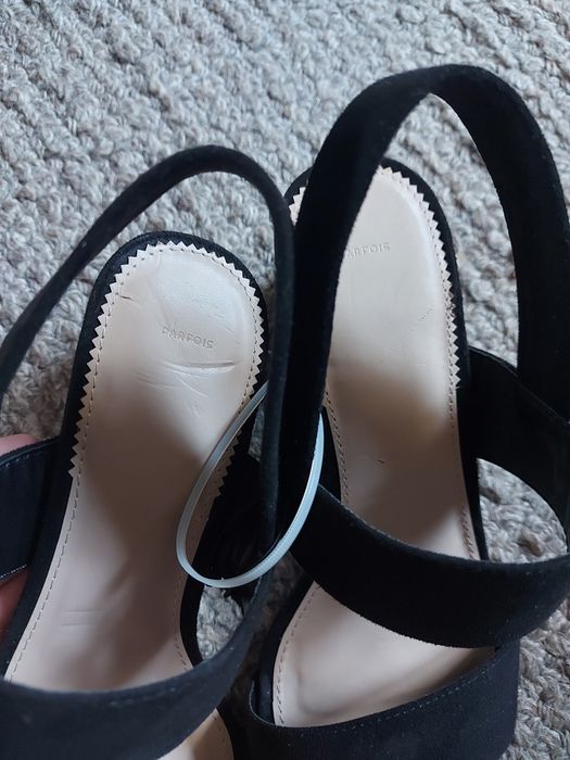 Czarne buty/sandałki/sandały na słupku Parfois rozmiar 37