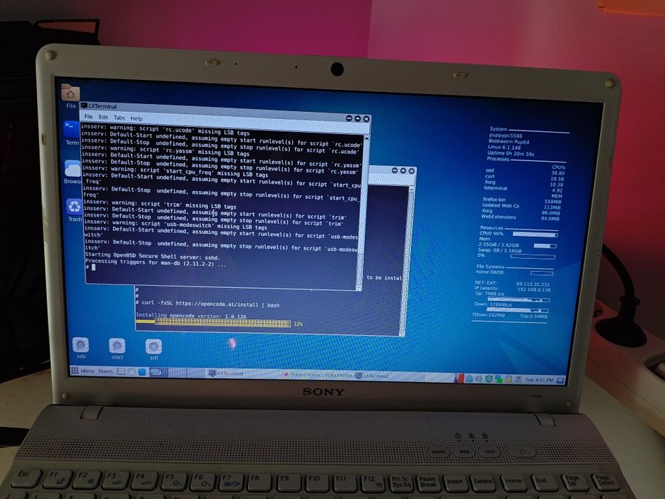 Portátil para trabalho AMD todo Branco Marca Sony