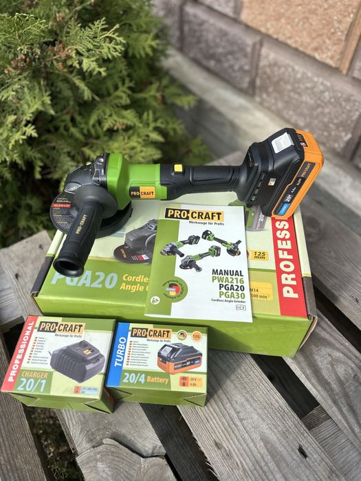 Акумуляторна професійна болгарка Procraft Pga 20 з 1 акб та зп