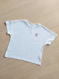 Bluzka t-shirt dla dziewczynki Biała serduszka r. 140, 10 lat, TAO
