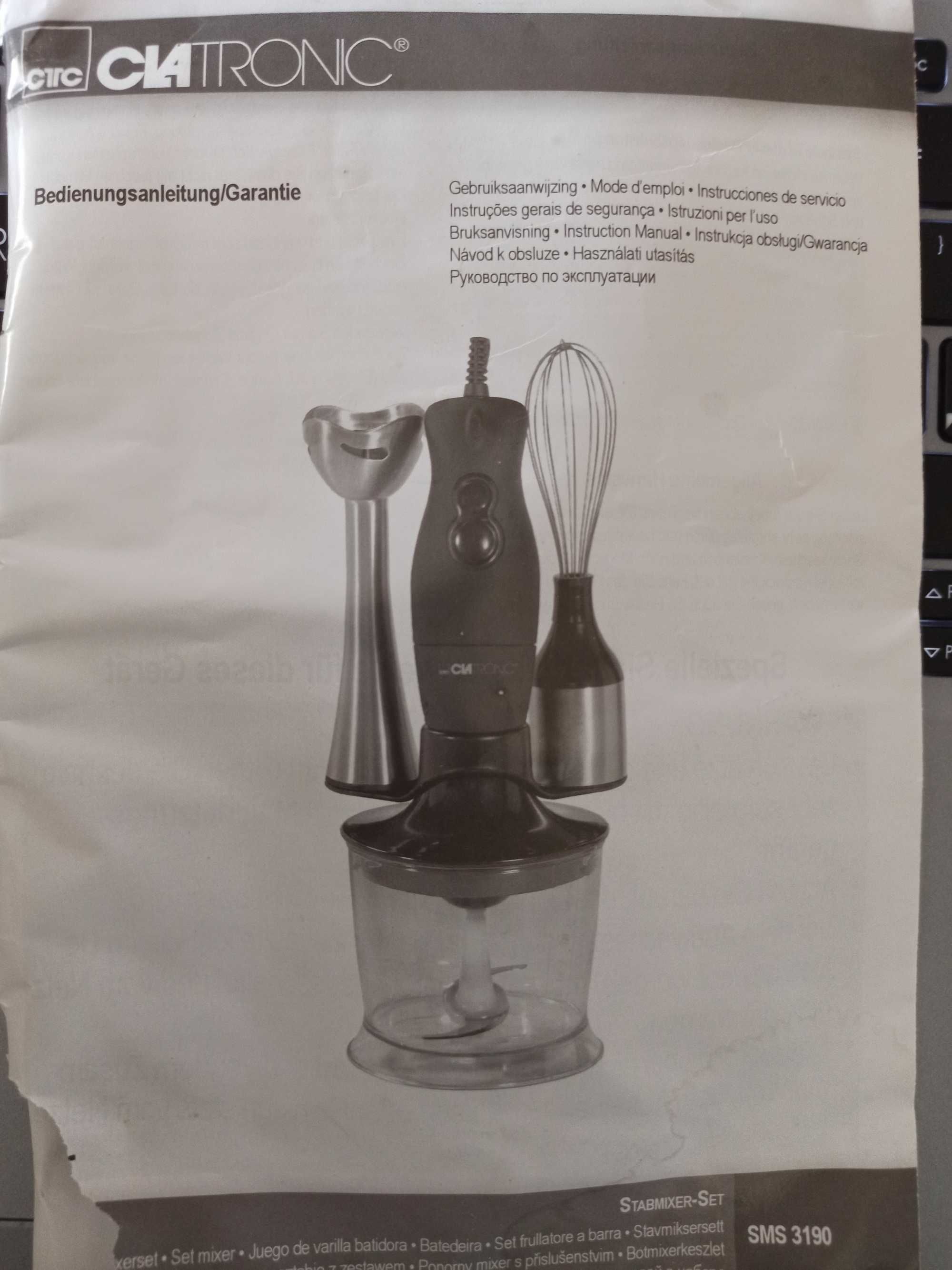 Przezroczysty pojemnik do rozdrabniania CLATRONIC SMS 3190
