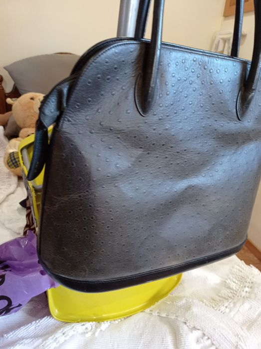 Mala vintage em pele genuína