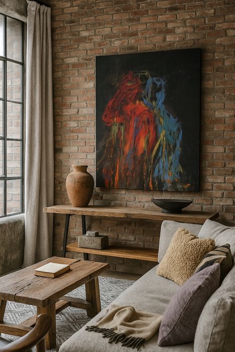 Obraz malarstwo współczesne tkanina abakanowicz art zara home