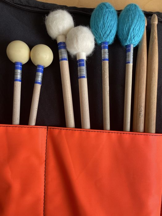 Conjunto de baquetas com pad de treino