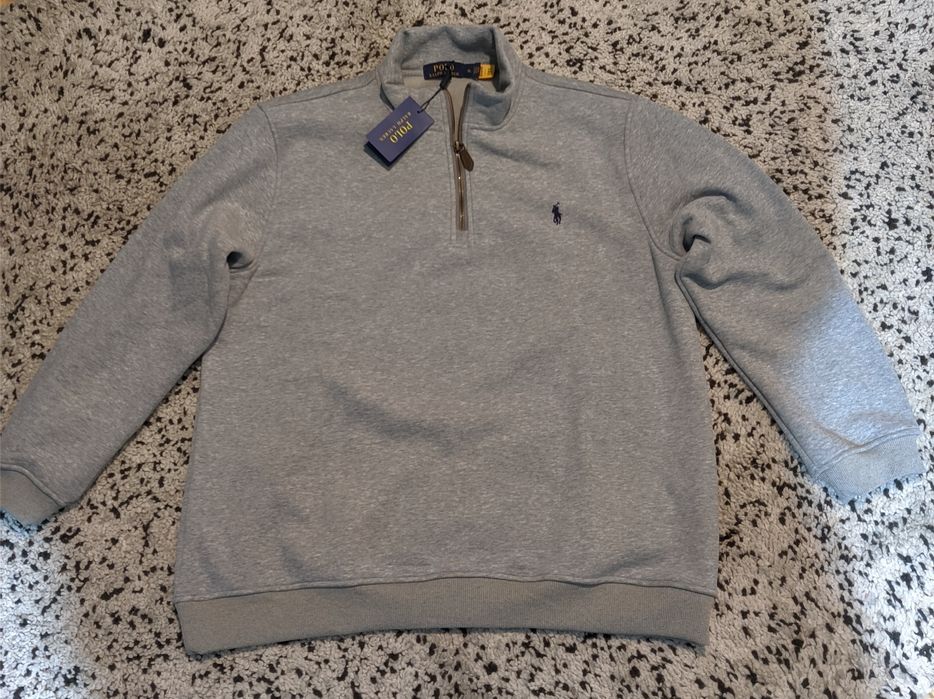 Szara Bluza half-zip quarter-zip Polo Ralph Lauren