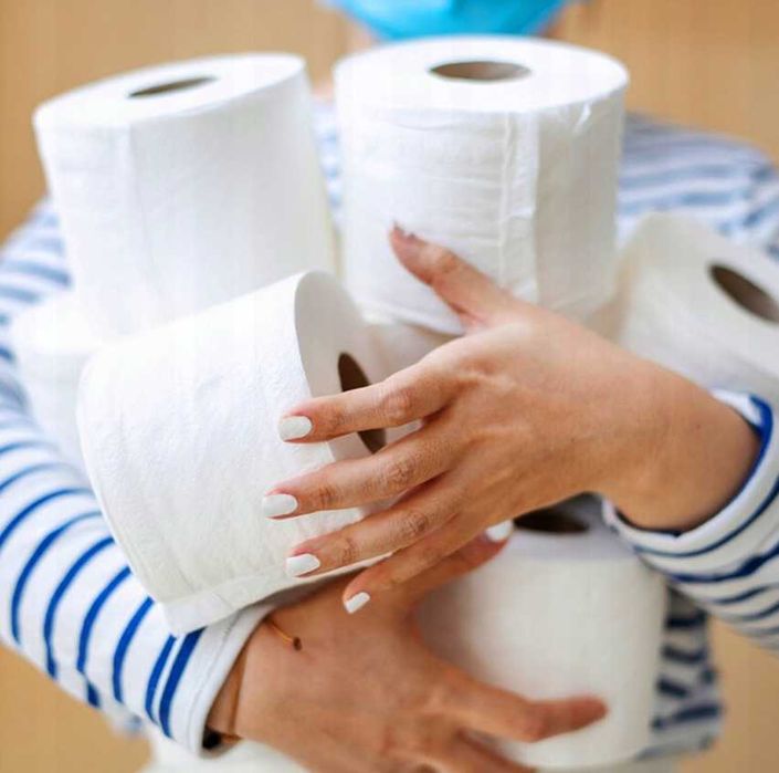 Biały papier toaletowy Fluffy 3 warstwy 40 rolek ! Miękki 4800 listków