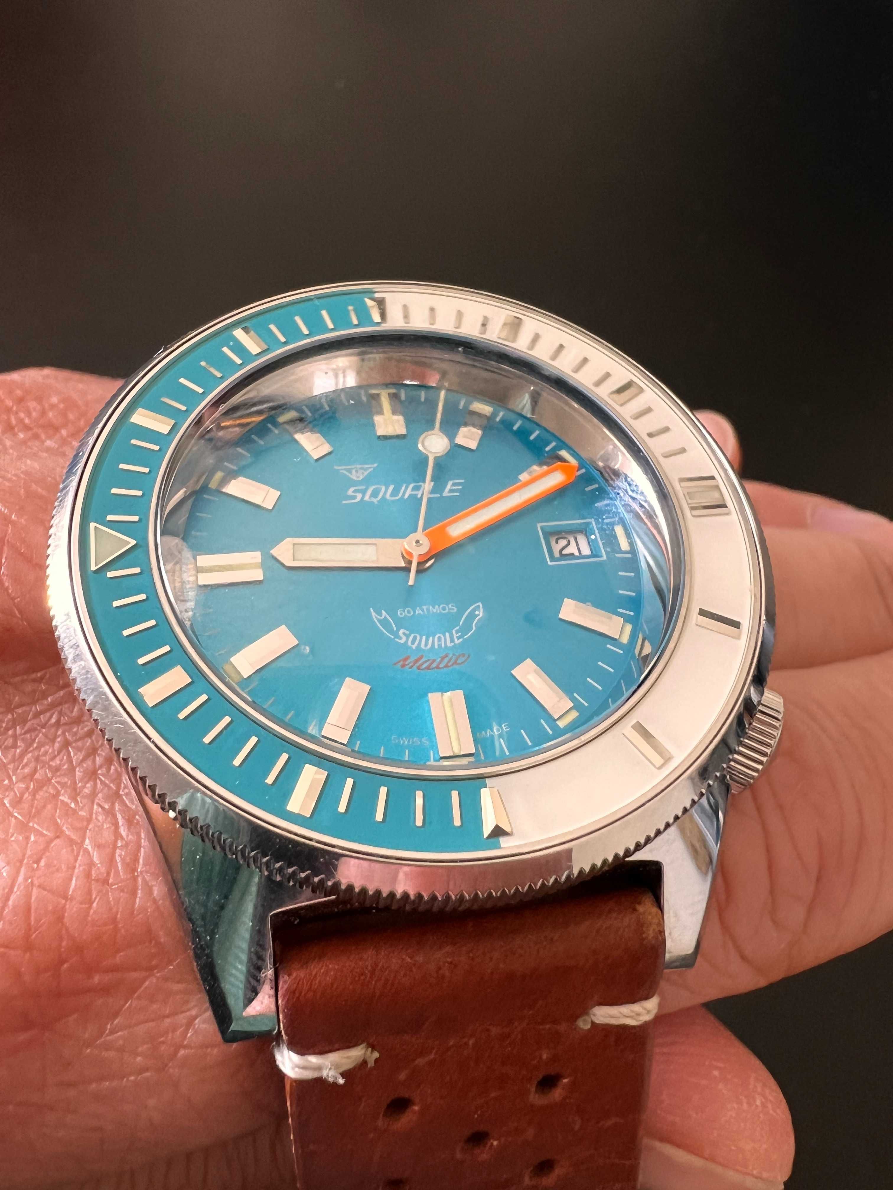 Zegarek Squale Matic Light Blue Leather