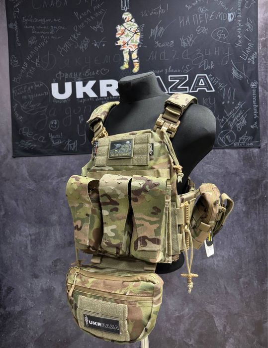 Плитоноска Attack Gen 2 Піксель/Мультикам 4 Точки Скиду