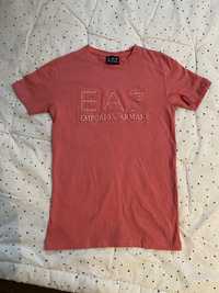Koszulka Emporio Armani różowa, logo, stan znakomity.