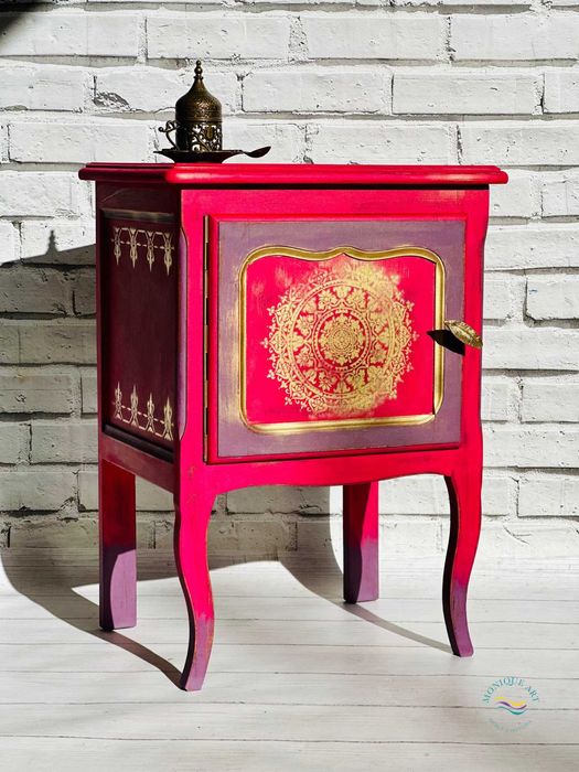 Szafka nocna, orientalna, mandala, wysyłka