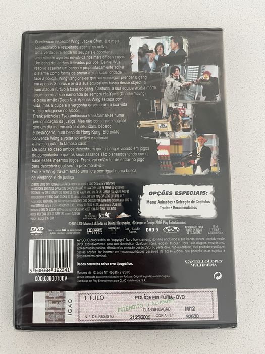 DVD – Polícia em Fúria (Jackie Chan) – NOVO/SELADO