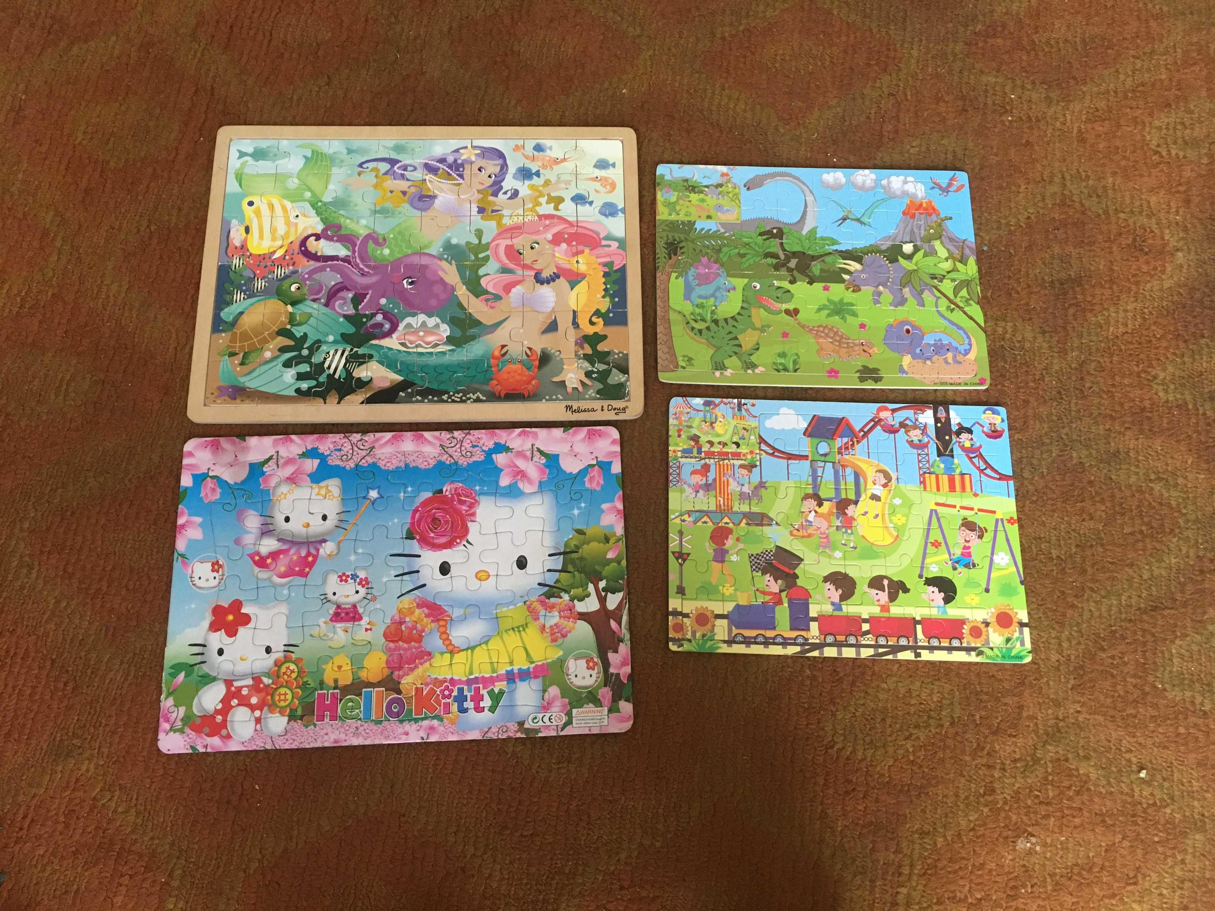 puzzle drewniane dla 3 - 5 latka