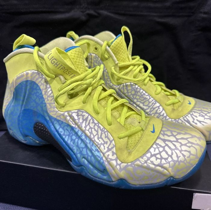 Nike Air Flightposite Exposed Volt Blue Foam One Penny. Jordan.