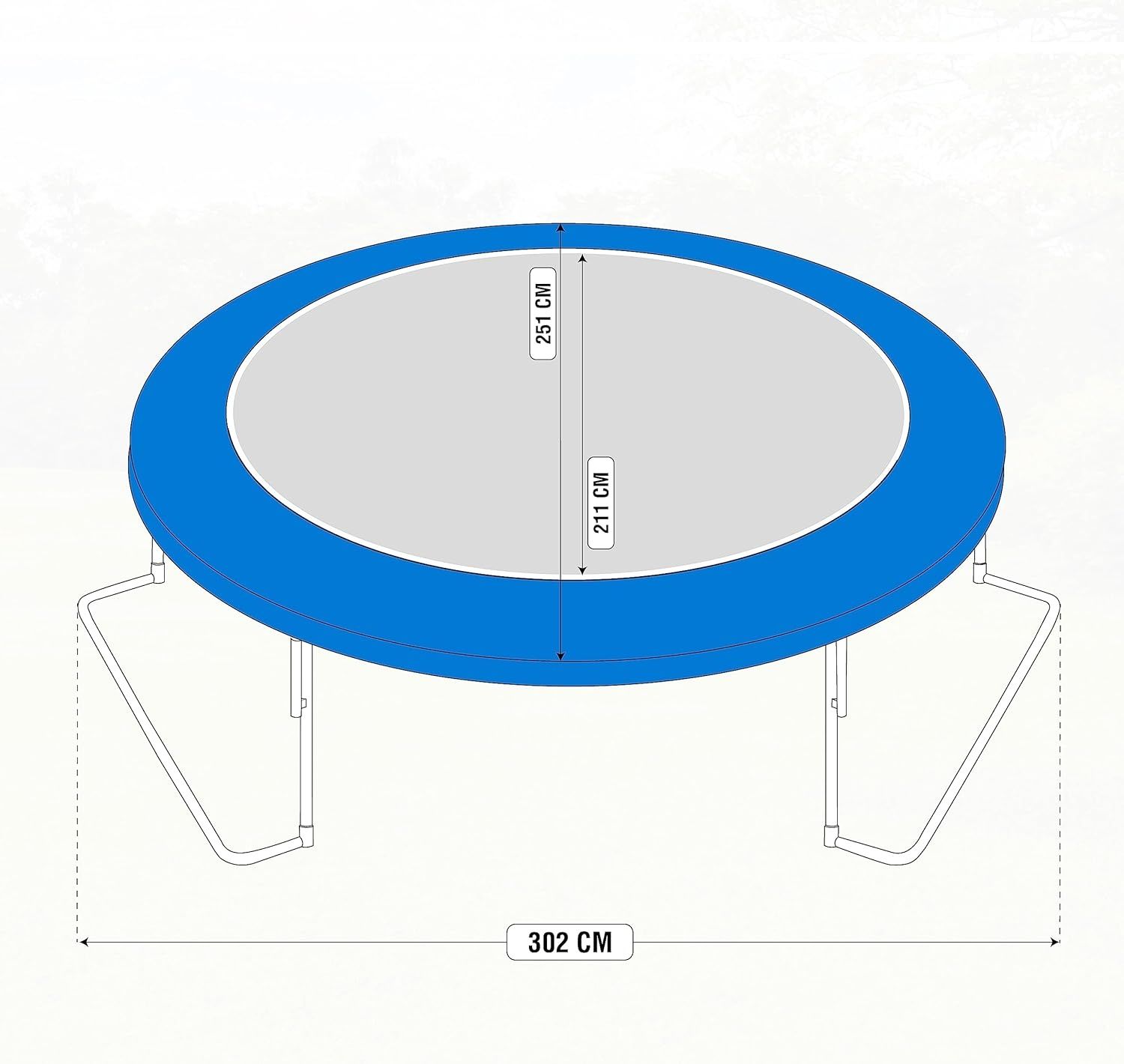 Trampolina ogrodowa Ultrasport Jumper, Ø 251cm