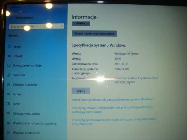 Laptop Samsung RF711, Core i7, 6 GB RAM, Win 10 home, 17"  uszkodzony