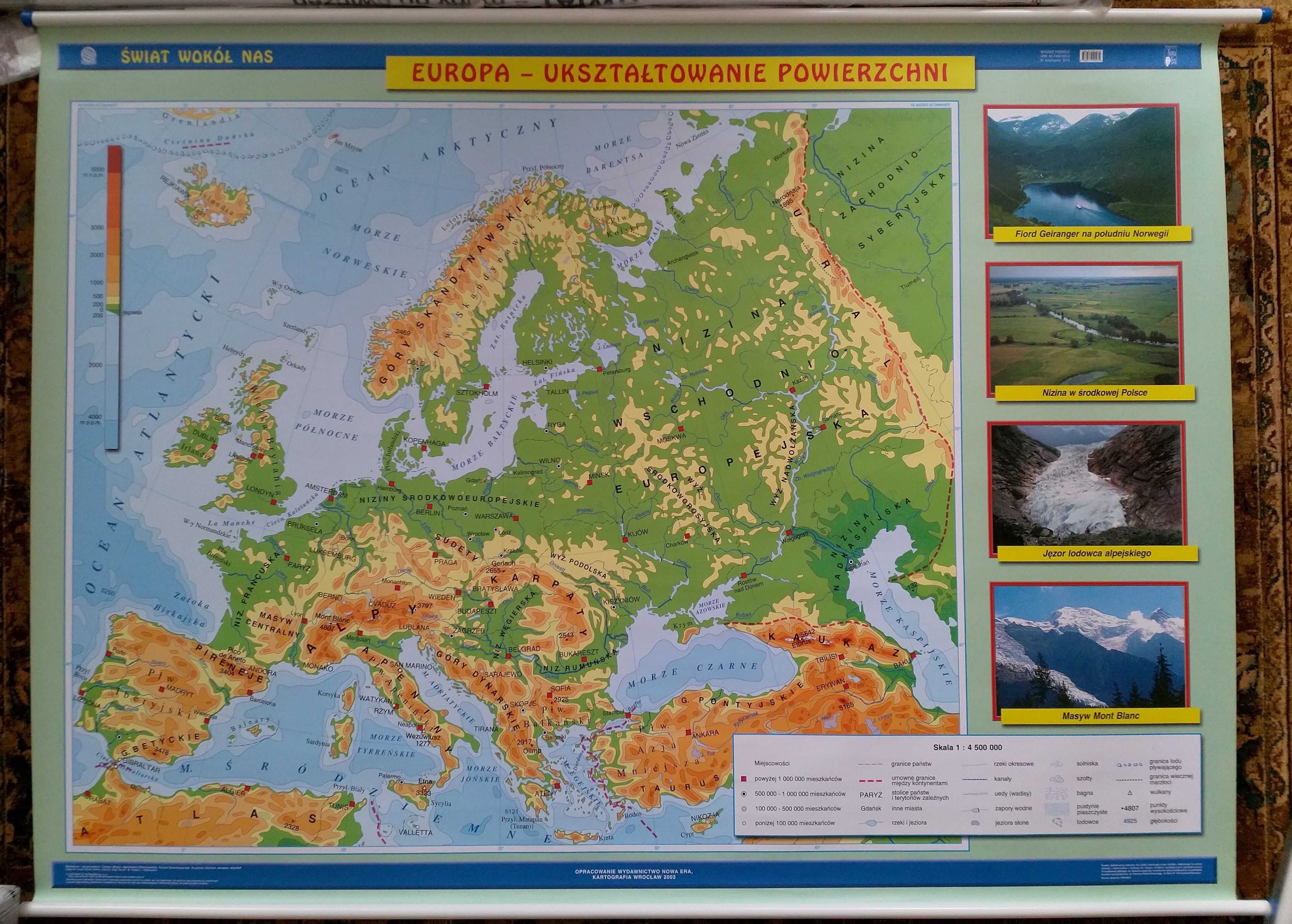Mapy geograficzne (geografia, przyroda)