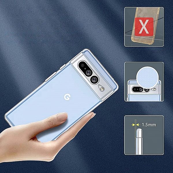 Ultra Clear 0.5mm etui Google Pixel 7 żelowy pokrowiec na tył plecki p