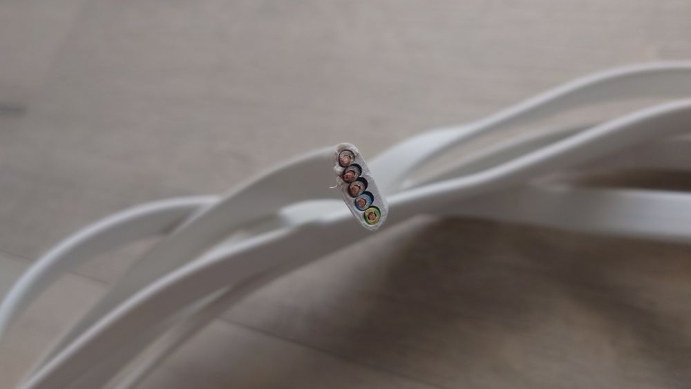 Kabel podtynkowy 5x1,5 mm2 YDYp zo 450/750V, długość 5 m