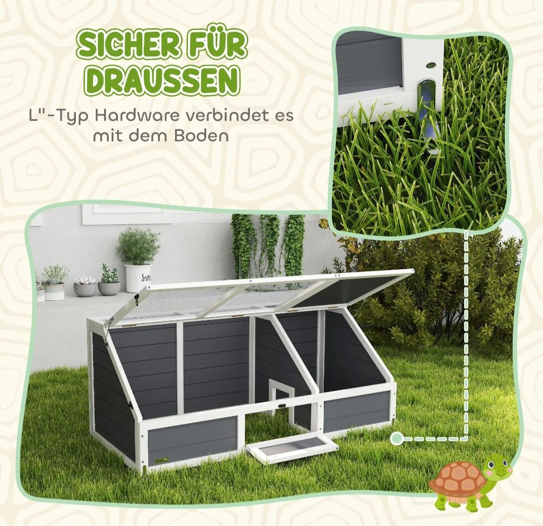 PawHut Terrarium dla żółwa,królika