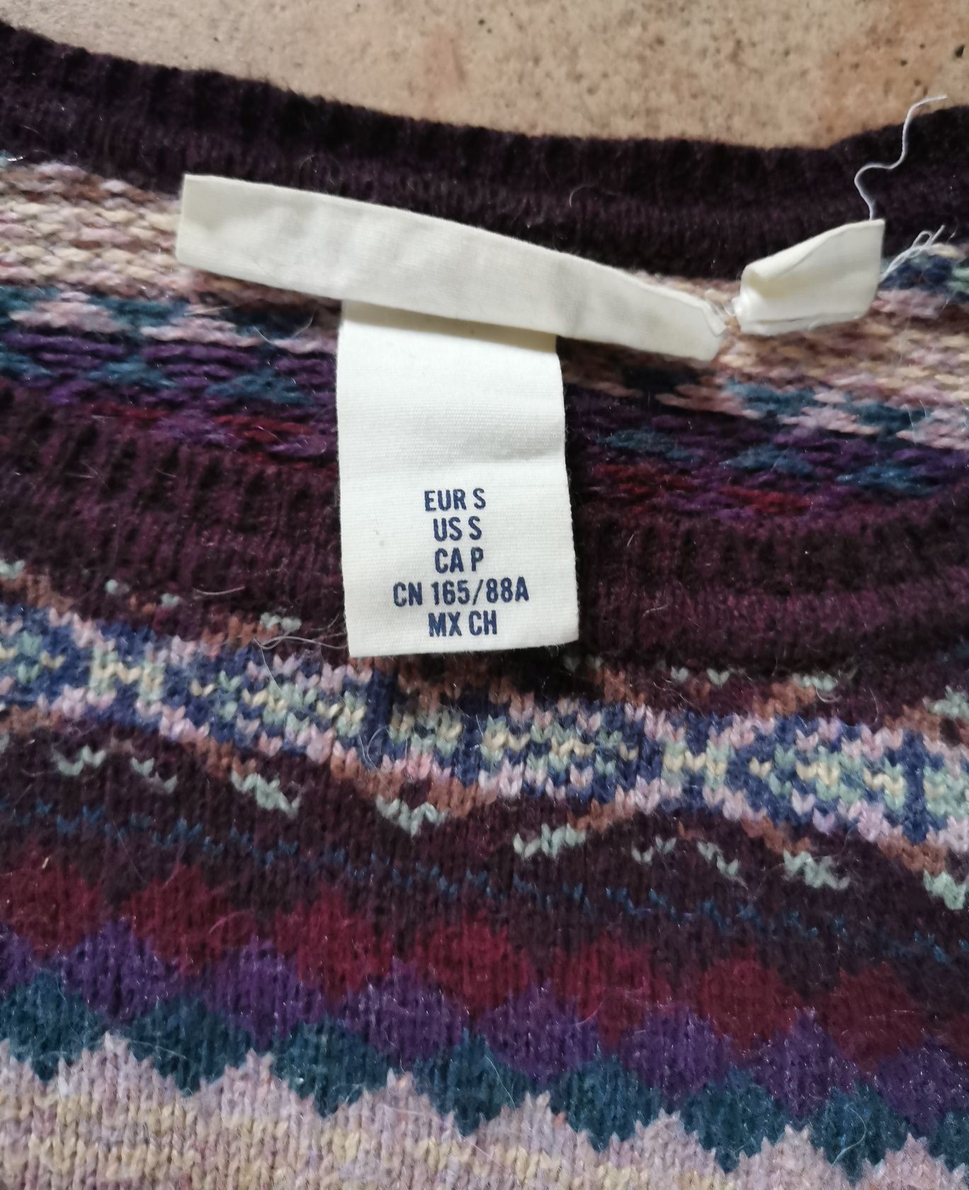 Sweter wzorzysty rozmiar S H&M