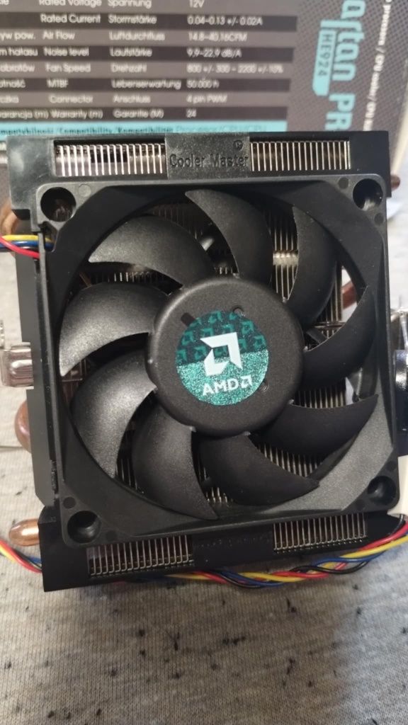 Chłodzenie CPU AMD na miedzi jak nowe,