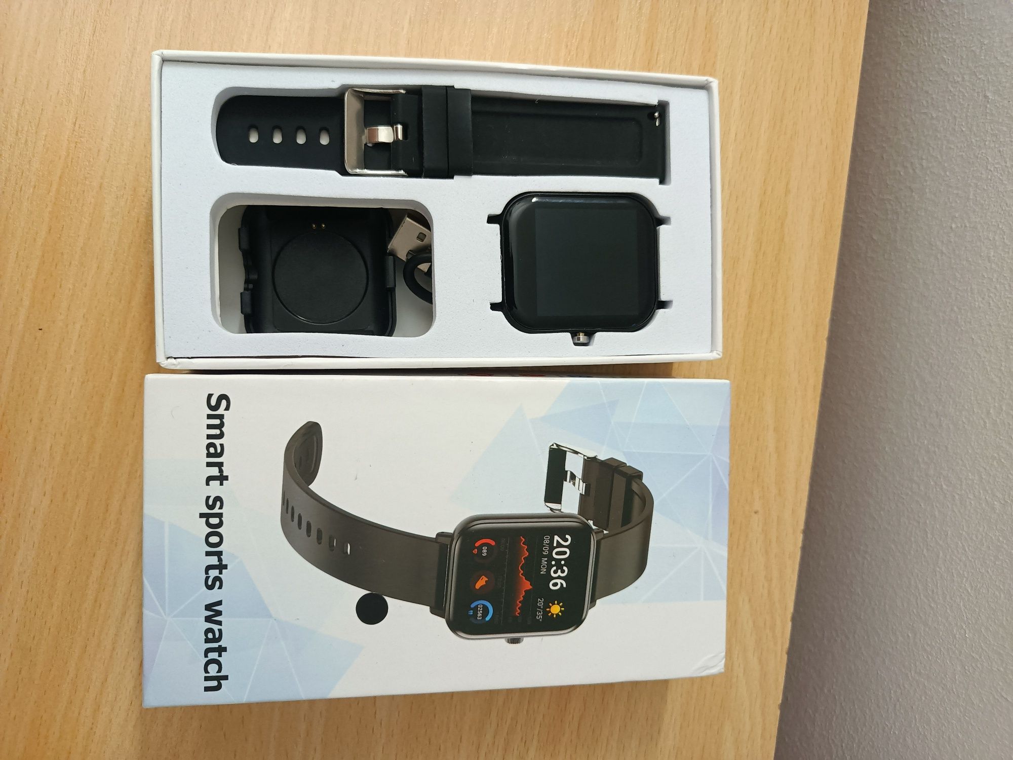 Smartwatch sport pudełko ladowarka modny