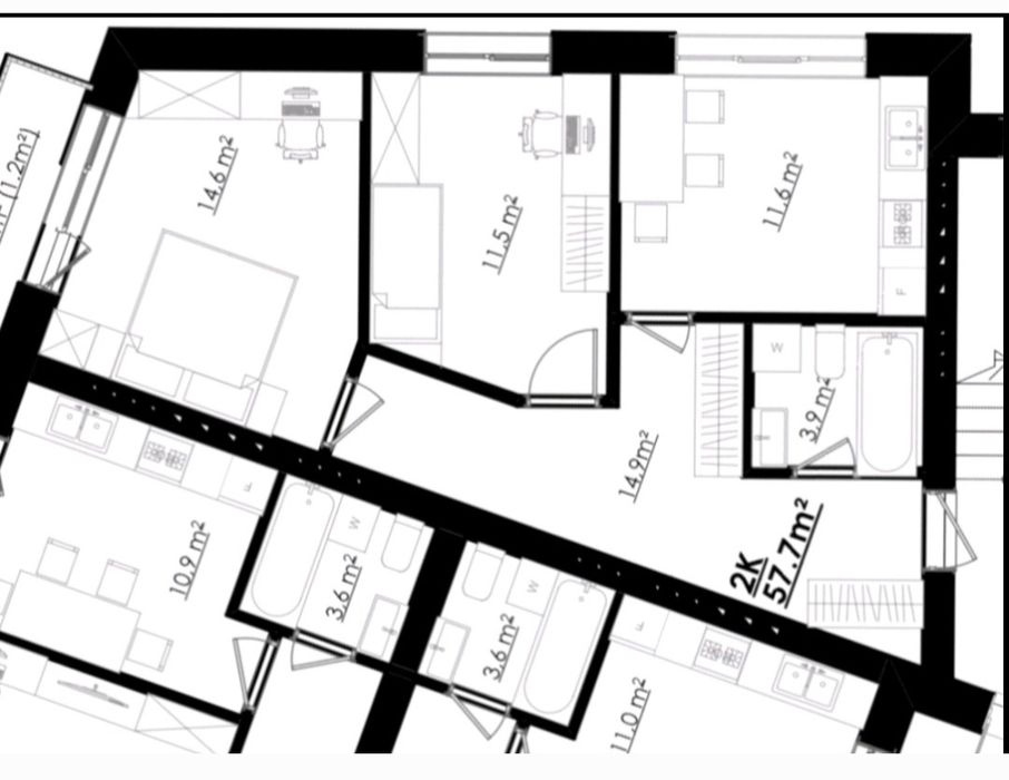 Продаж 2-кімнатної квартири в новобудові, поруч лісу