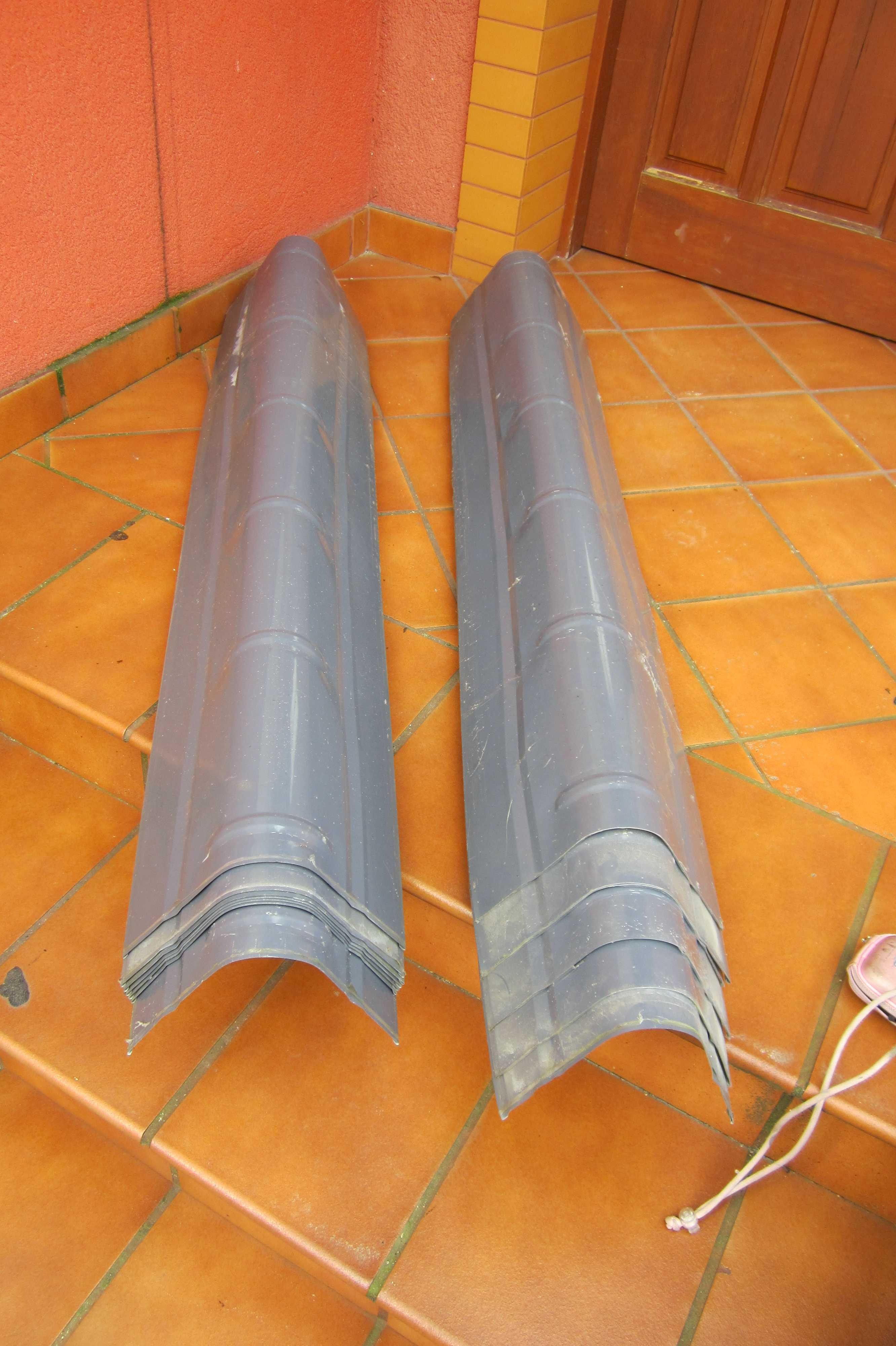 Nowe Gąsiory dachowe metalowe kalenica 125cm 12-szt. grafit 15m